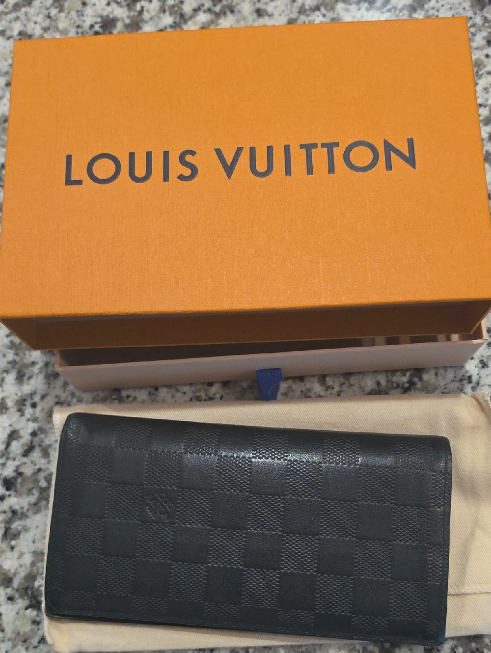 Louis Vuitton Black Damier Graphite Long Bifold Wallet